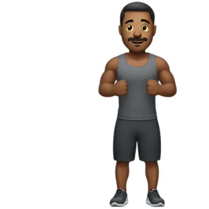 gentleman working out emoji