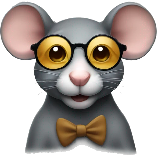 rat with moustache and glasses emoji