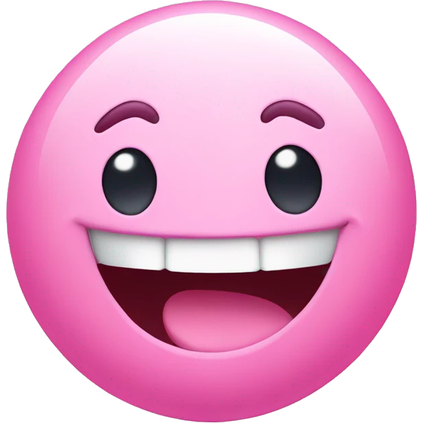 Bubble gum face smiling  emoji