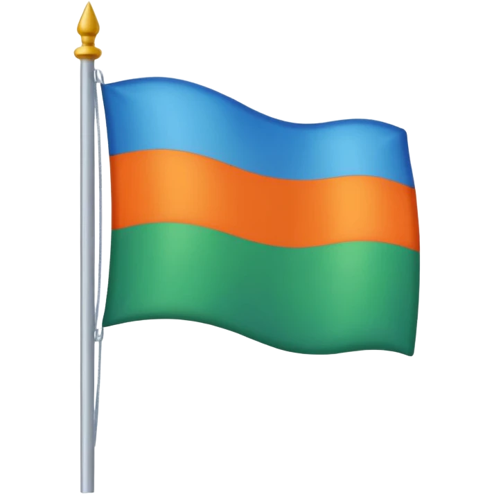 Emoji de drapeau avec les couleurs suivante : 🟦🟧🟩⚪️ plus clair le vert et oublie pas le blanc  emoji