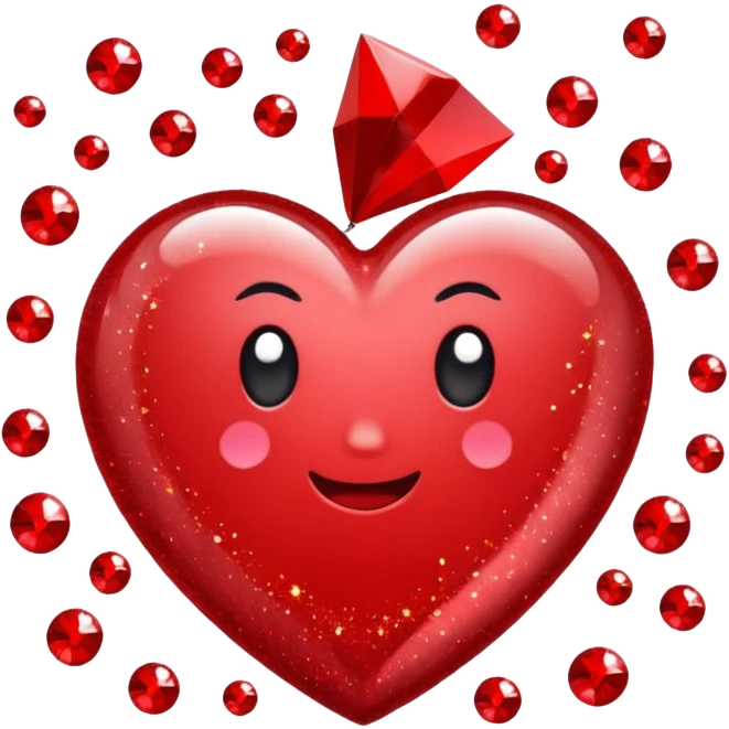 red glitter confirm check emoji