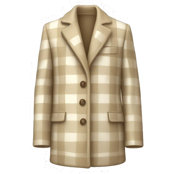 beige and white checkered coat emoji