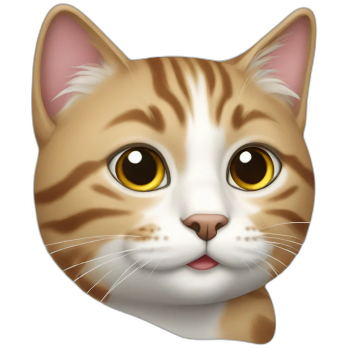 tabby white cat emoji