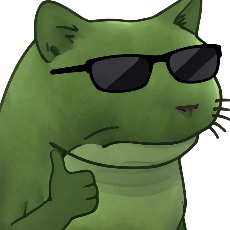 Cat with sunglasses emoji