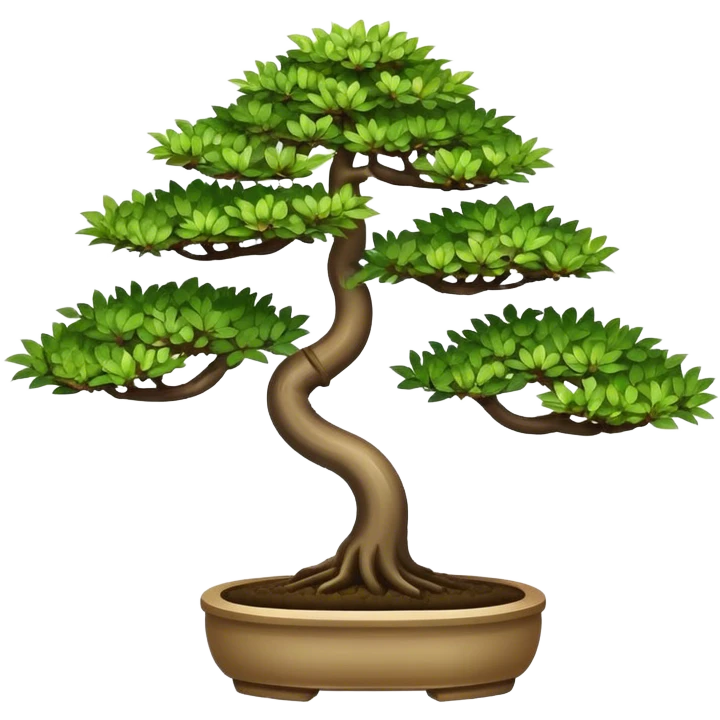 bonsai with cilindric leaves emoji
