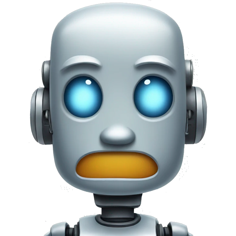 Robot unhappy emoji