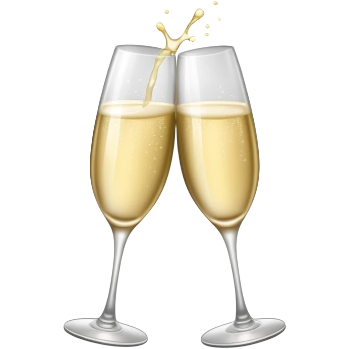 Champagne glasses clinking in celebration emoji