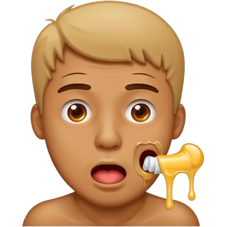 Man drooling out gluer emoji