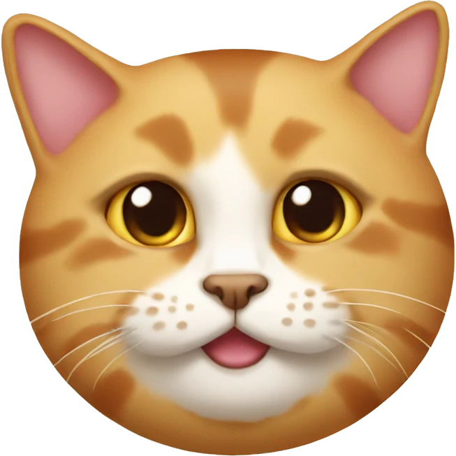 A pancake face cat emoji