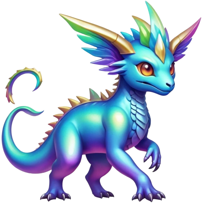 Epic legendary iridescent gradients aesthetic-scenery-Fakémon-creature emoji