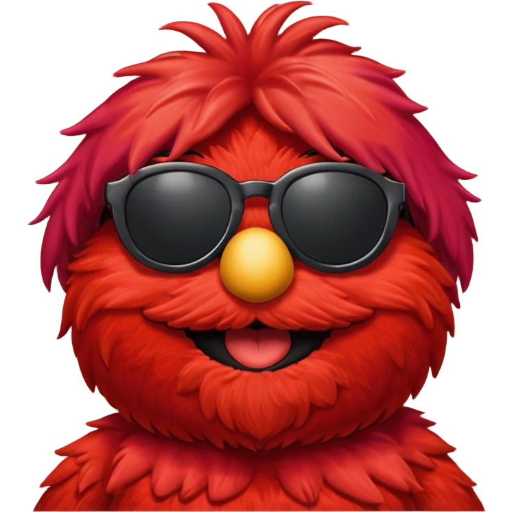 Elmo with shades emoji