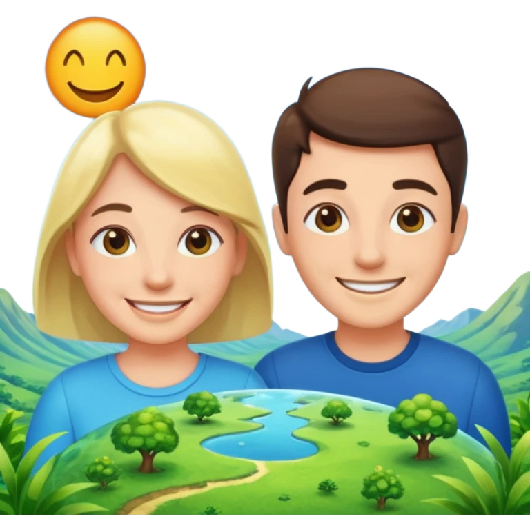 Bestfriends on a planet  emoji