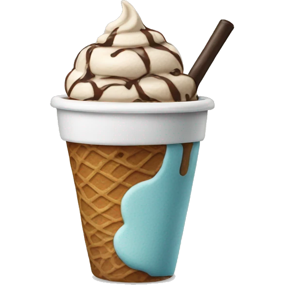 Ice cream coffe emoji