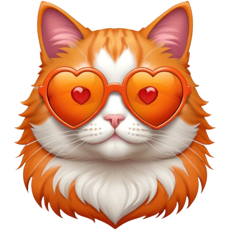 Cat with heart-shaped sunglasses emoji