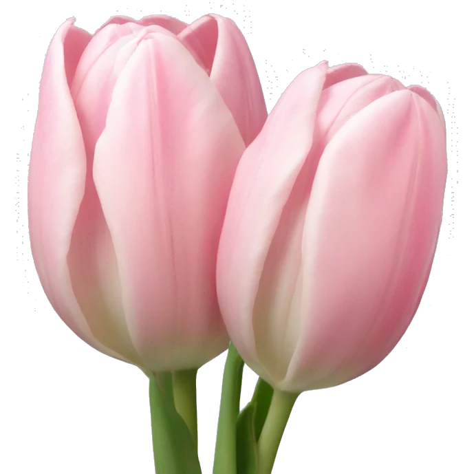 Pale Pink tulips  emoji