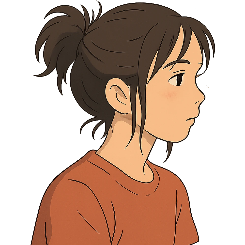 Asian girl with hairstyle like Tate McRae emoji