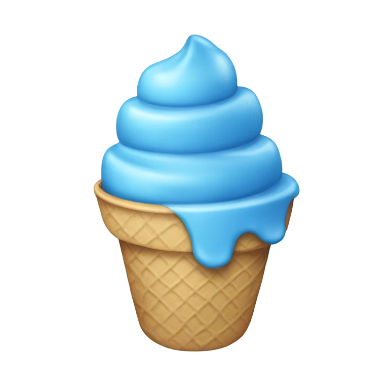 Blue ice cream emoji