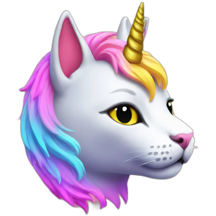 cat unicorn neon emoji