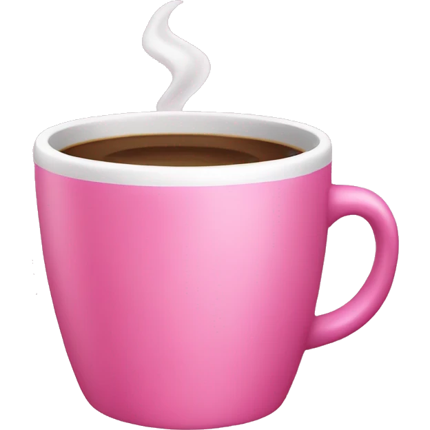 Pink coffee cup  emoji