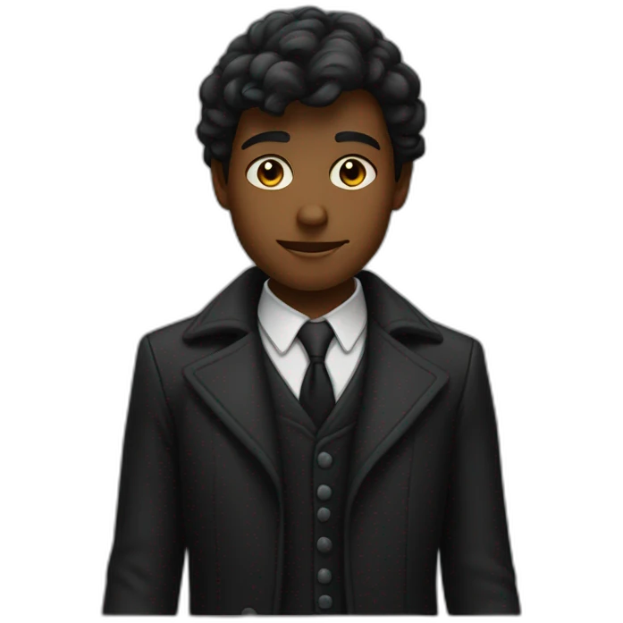 Garçon noir de peau qui tombe emoji