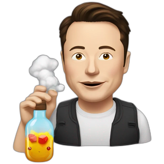elon musk doing drugs, for educational purposes only, inclusiveness and positive, LGTBQ+ emoji
