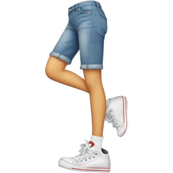 leg with sneakers on emoji