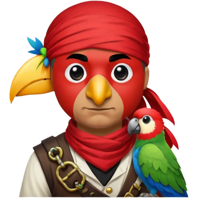 pirate and parrot emoji