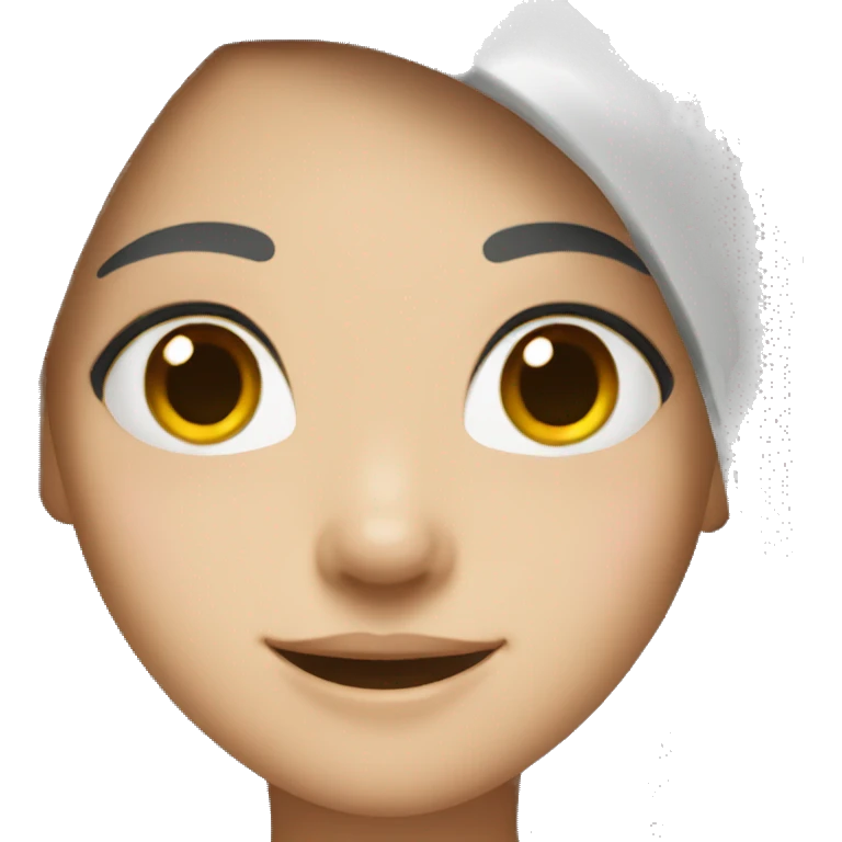 smiling girl with black hair emoji