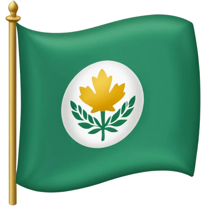 Bandera con tres franjas horizontales de la misma envergadura: verde, blanca y verde emoji
