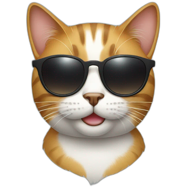Cat with sunglasses emoji