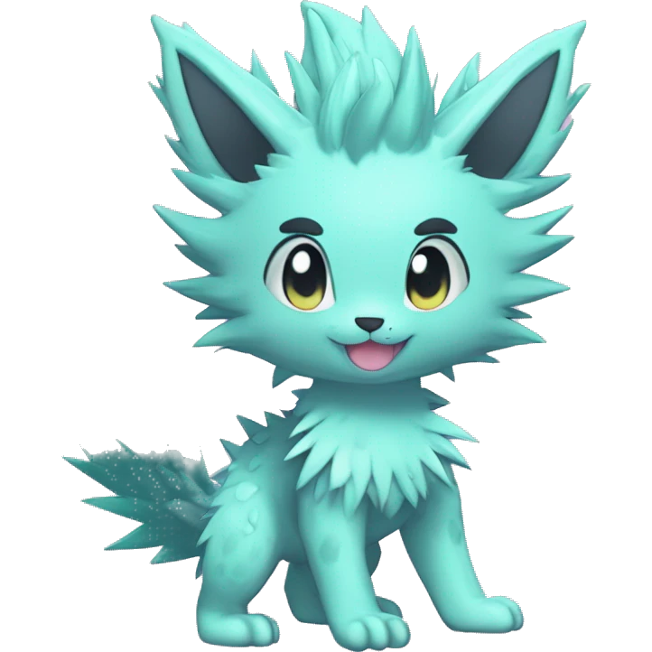 Anthro Scalie Spiky Cool Edgy Magical Shiny Colorful Pastel Sparkle Kemono-style Chibi Fantasy-Animal-Fakémon-Pokémon-Hybrid Fur Sona Aesthetic Full Body emoji