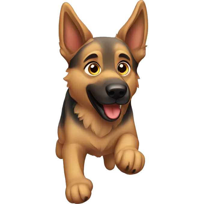 Flying German Shepard dog  emoji