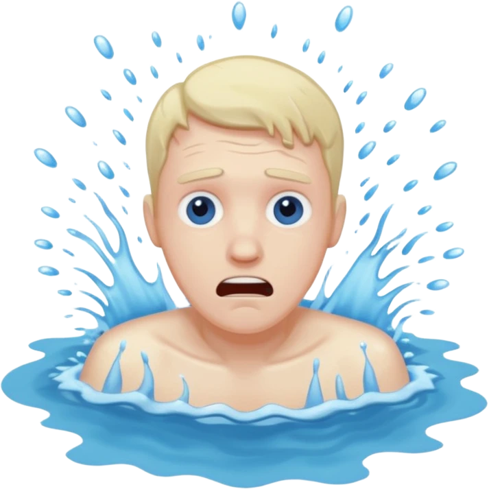 bruntte Man drowning emoji