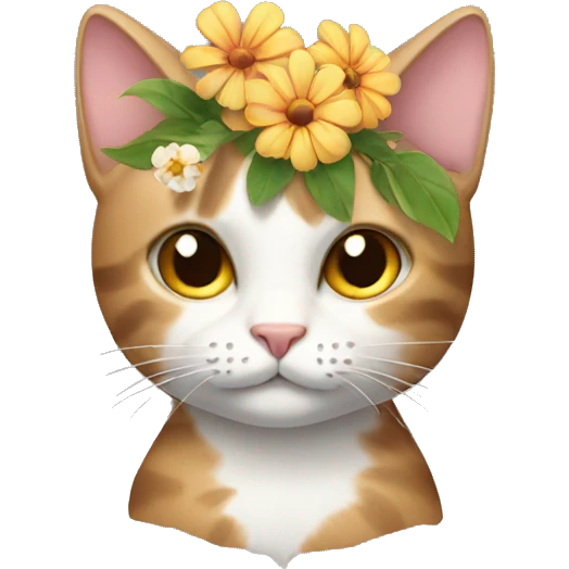 Cat with flowers emoji