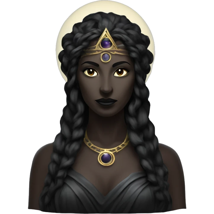 Hekate goddess of the night and magic- triple goddess black emoji