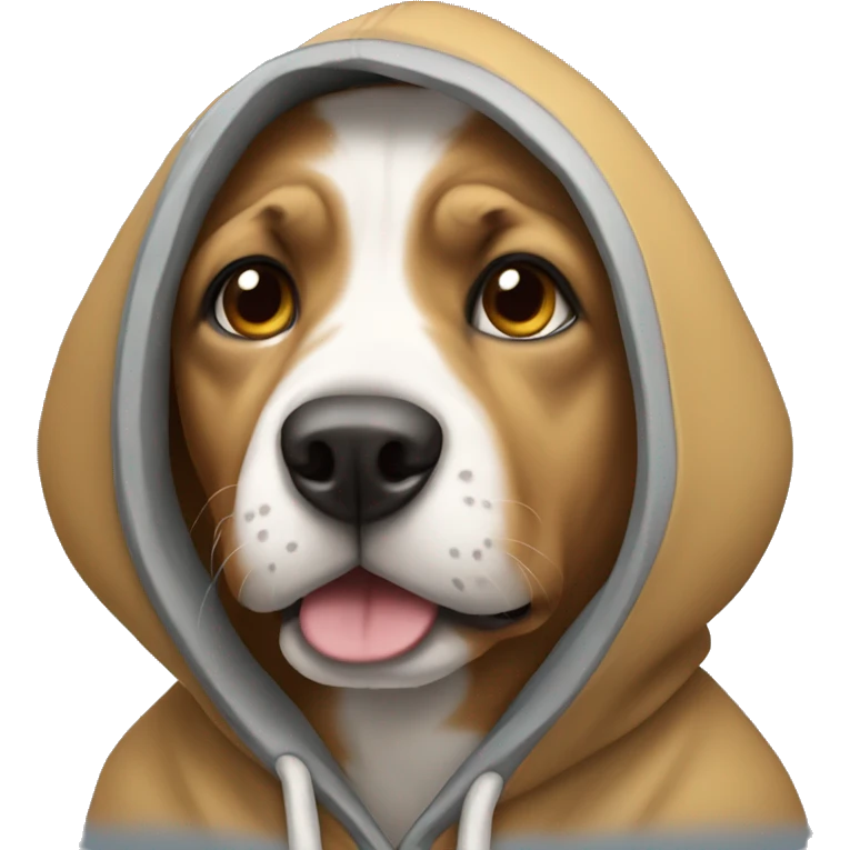 Dog wearing hoodie  emoji