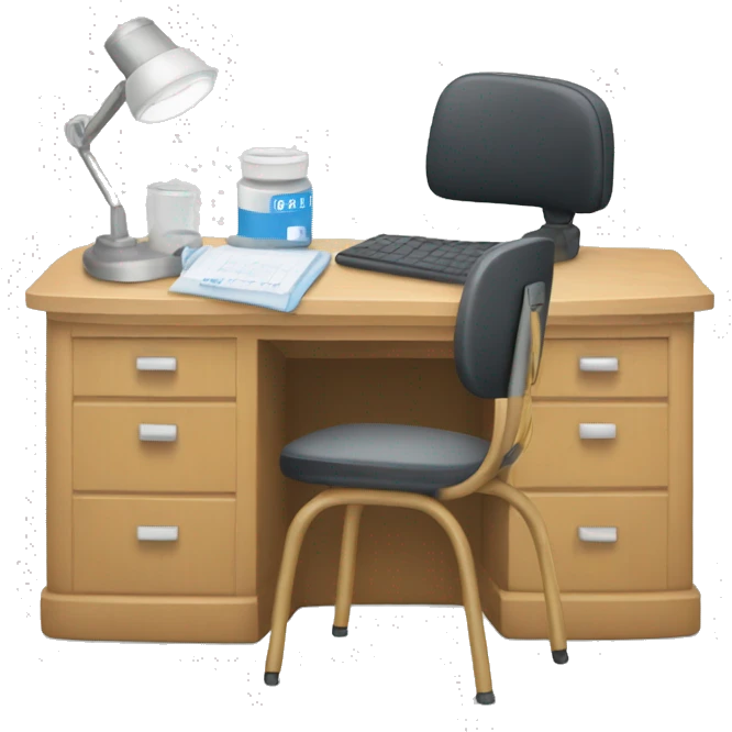  DESK, CHAIR AND HEALTH SUPPLIES emoji