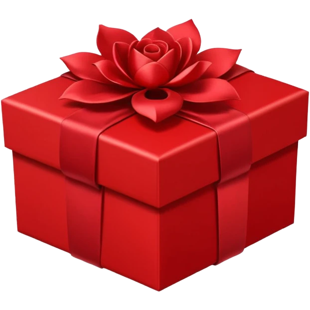 Decorative flower Gift Box red emoji
