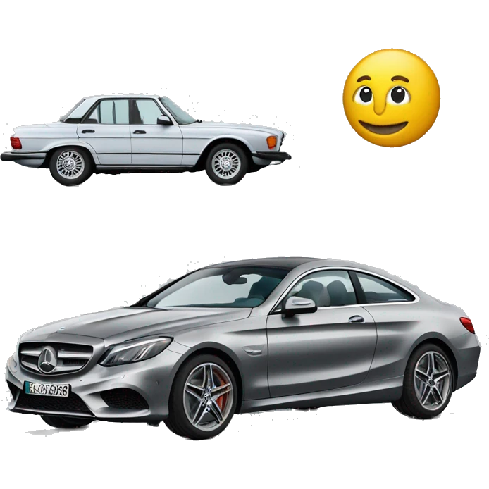 Une mercedes à côté d'une bmw emoji