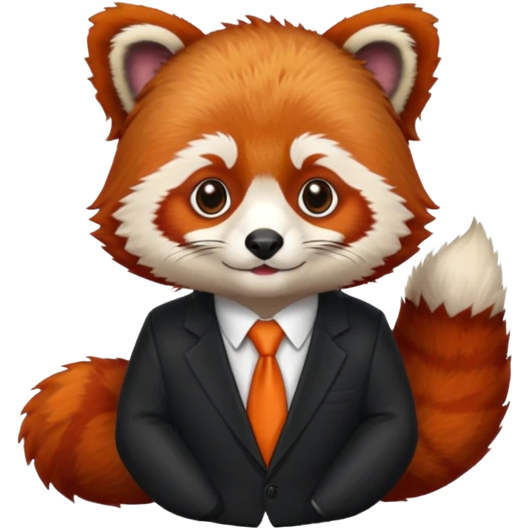 red panda with lawer hair emoji