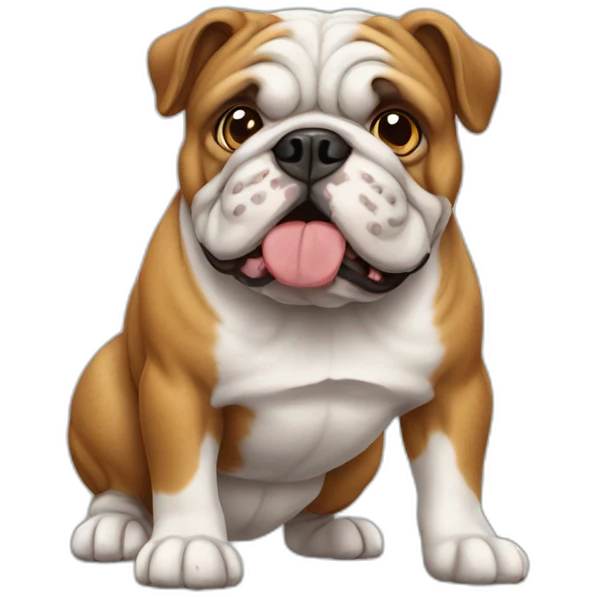 Dog Bulldog full-height emoji