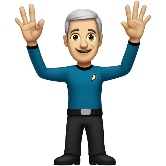Jews doing the Star Trek I come in peace hand sign emoji