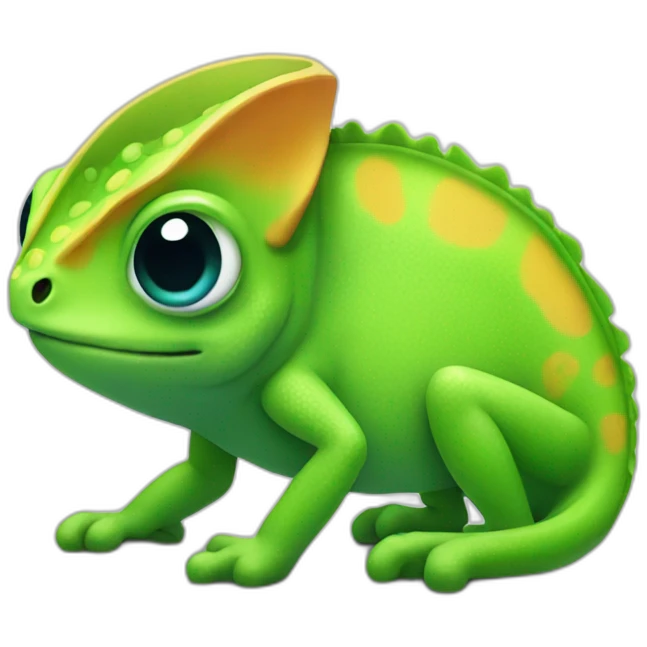 Cute little Chameleon emoji