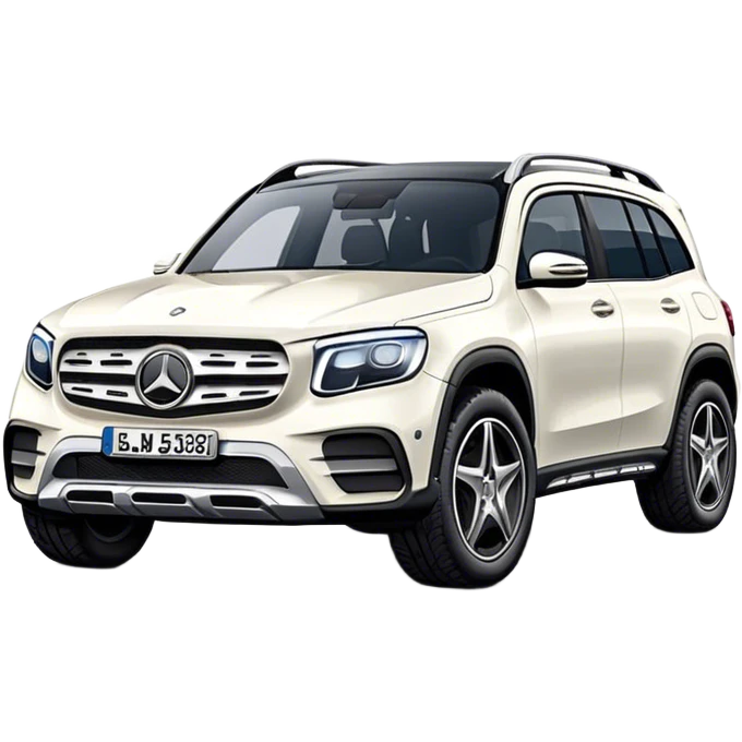 White Mercedes glb suv  emoji