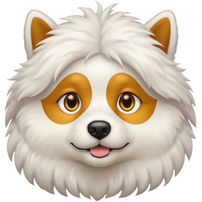 A fluffy dog. emoji
