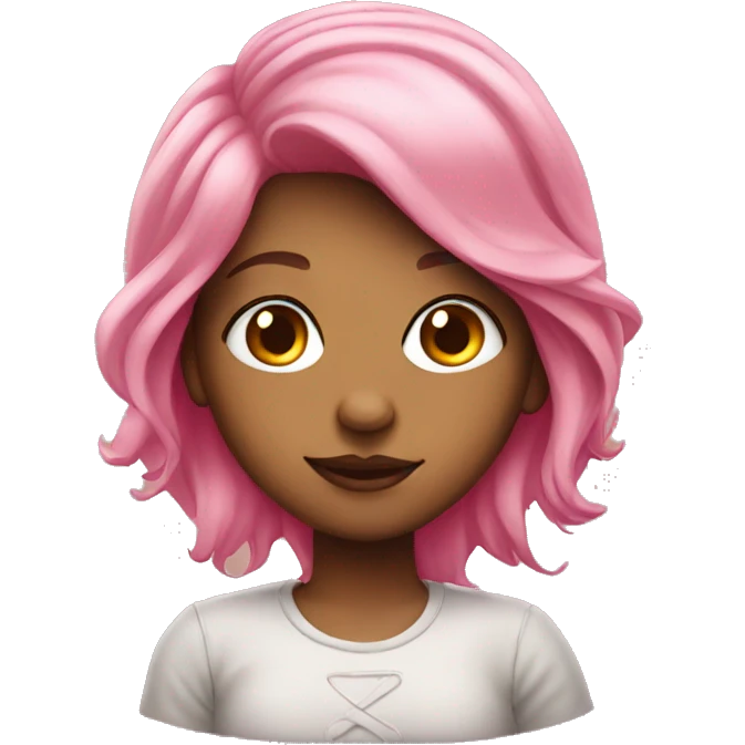 portrait of pink haired girl emoji