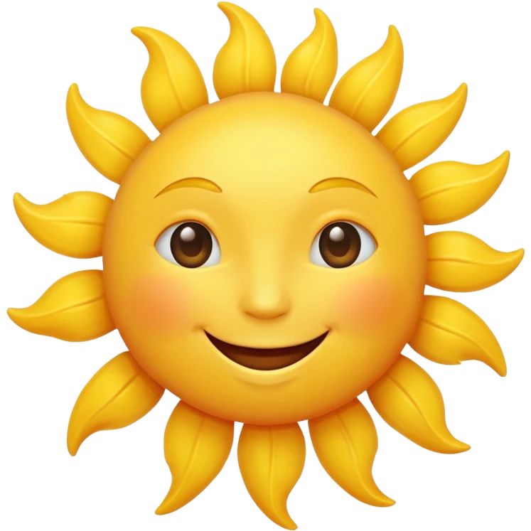 smiling sun emoji, simple and cheerful emoji