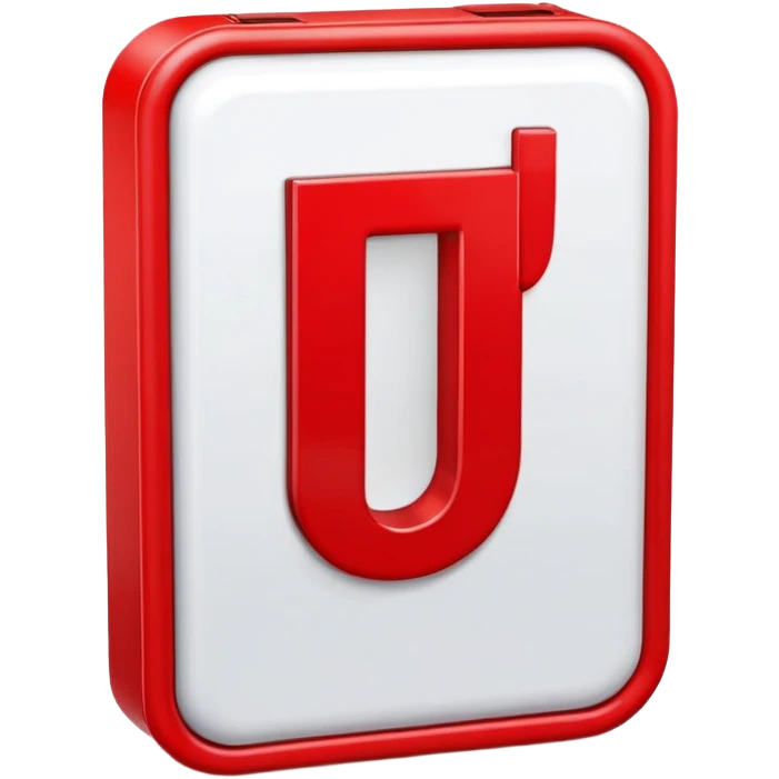 white j inside red box emoji