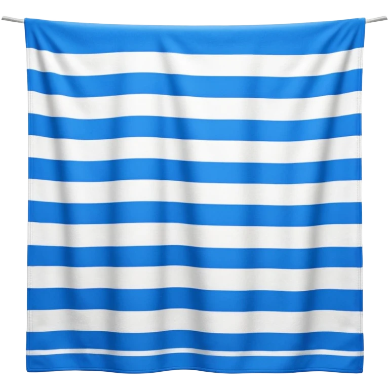 Beach towels blue and white emoji