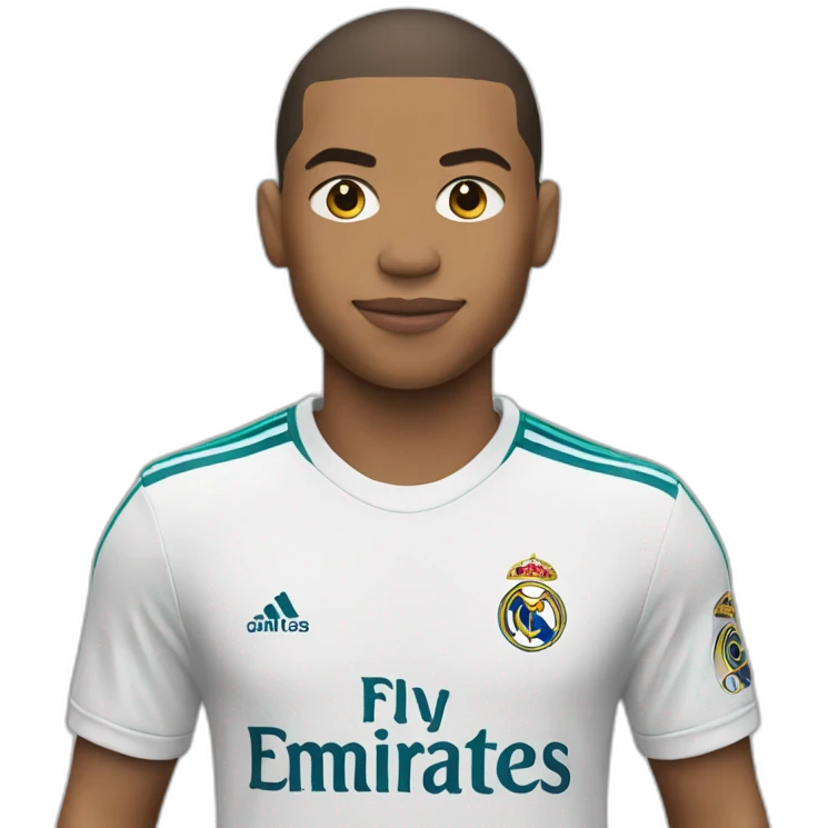 Mbappe with real madrid shirt emoji